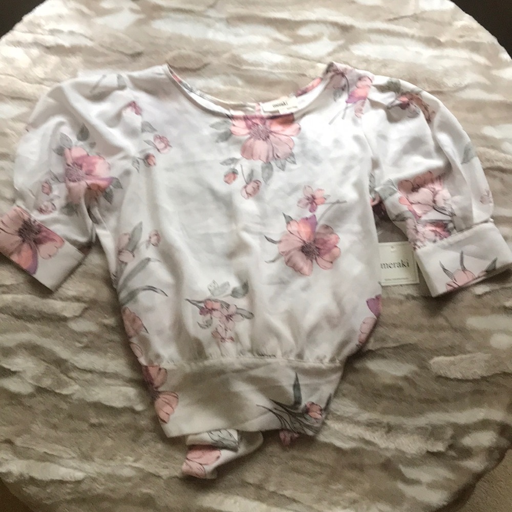 White and pink floral shirt 🌸🌱
